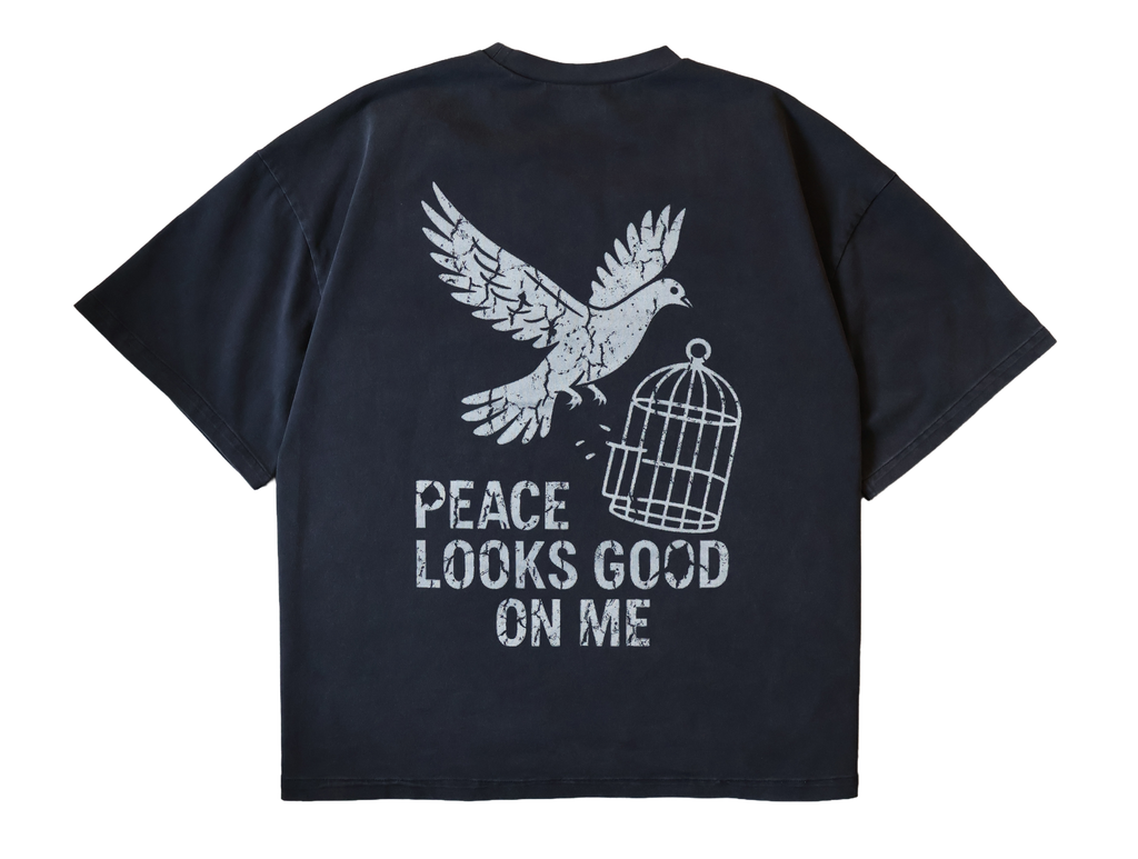 Peace Looks Good On Me Heavyweight T-Shirt